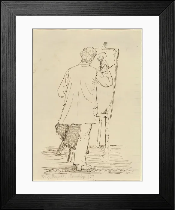 Framed Print : George Reynolds, 1859. Creator: John Quincy Adams Ward Framed Print : George Reynolds, 1859. Creator: John Quincy Adams Ward