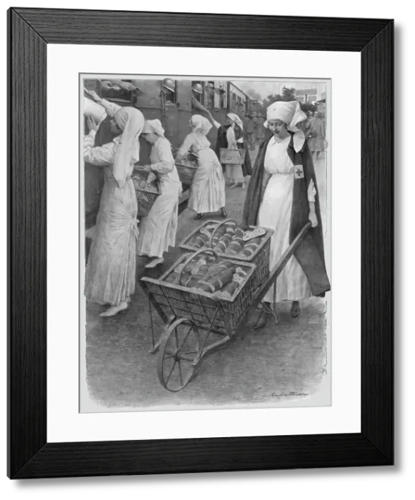 Framed Print : Les ravitailleuses, 1916. Creator: L Sabattier Framed Print : Les ravitailleuses, 1916. Creator: L Sabattier