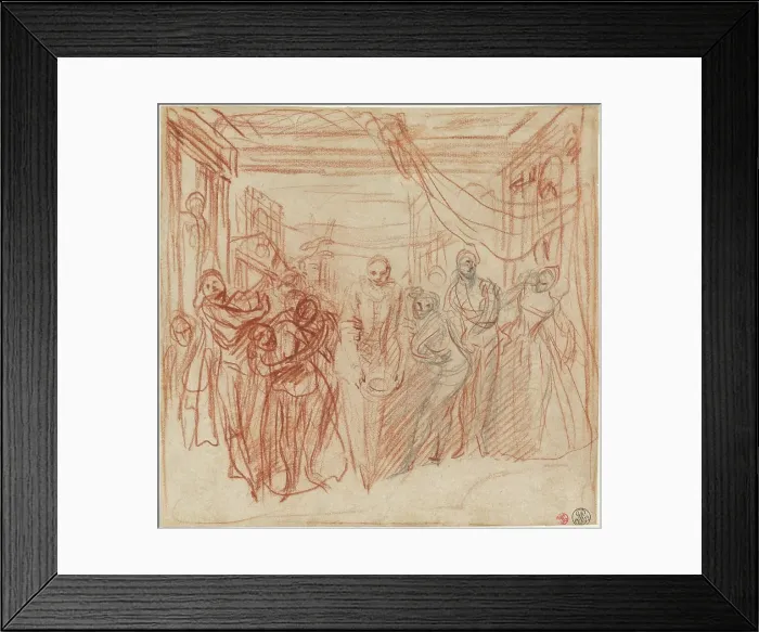 Framed Print : Italian Comedians Taking Their Bows, c. 1718. Creator: Jean-Antoine Watteau Framed Print : Italian Comedians Taking Their Bows, c. 1718. Creator: Jean-Antoine Watteau