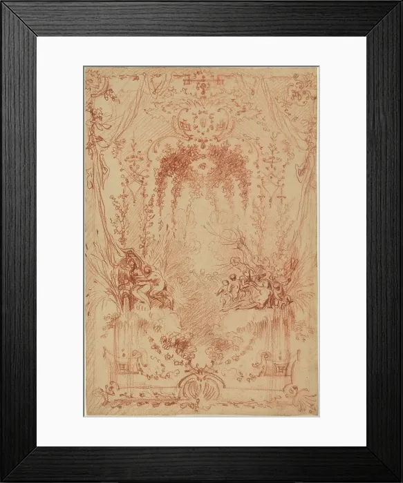 Framed Print : The Bower, c. 1716. Creator: Jean-Antoine Watteau Framed Print : The Bower, c. 1716. Creator: Jean-Antoine Watteau