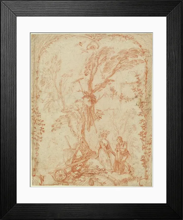 Framed Print : The Gallant Gardener, c. 1711-1712. Creator: Jean-Antoine Watteau Framed Print : The Gallant Gardener, c. 1711-1712. Creator: Jean-Antoine Watteau