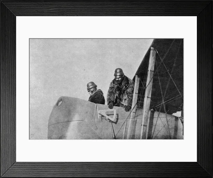Framed Print : Le general Sarrail en Aeroplane, 1916. Creator: Unknown Framed Print : Le general Sarrail en Aeroplane, 1916. Creator: Unknown