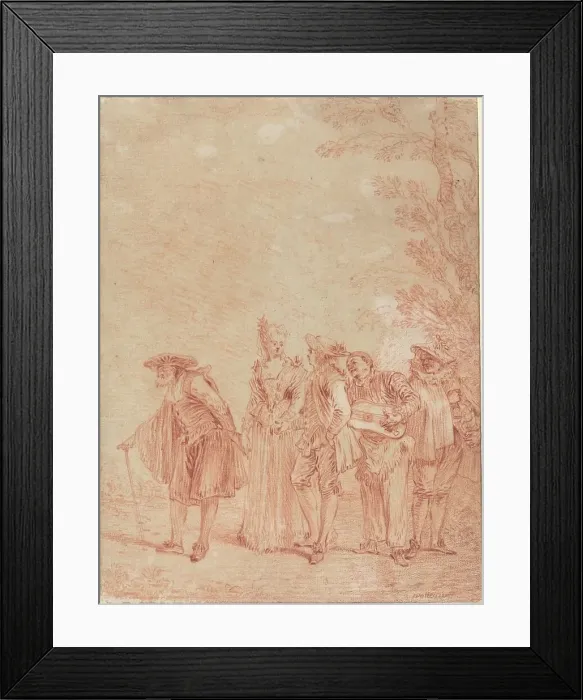 Framed Print : The Wedding Procession, c. 1712. Creator: Jean-Antoine Watteau Framed Print : The Wedding Procession, c. 1712. Creator: Jean-Antoine Watteau