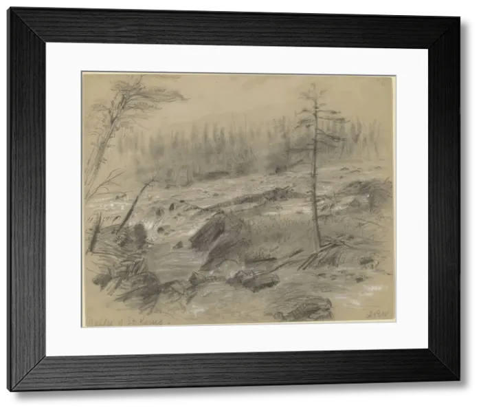 Framed Print : The Dalles of St. Louis. Creator: Alfred Waud Framed Print : The Dalles of St. Louis. Creator: Alfred Waud