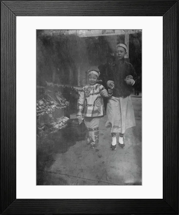 Framed Print : Buying New Year's gifts, Chinatown, San Francisco, between 1896 and 1906. Creator: Arnold Genthe Framed Print : Buying New Year's gifts, Chinatown, San Francisco, between 1896 and 1906. Creator: Arnold Genthe