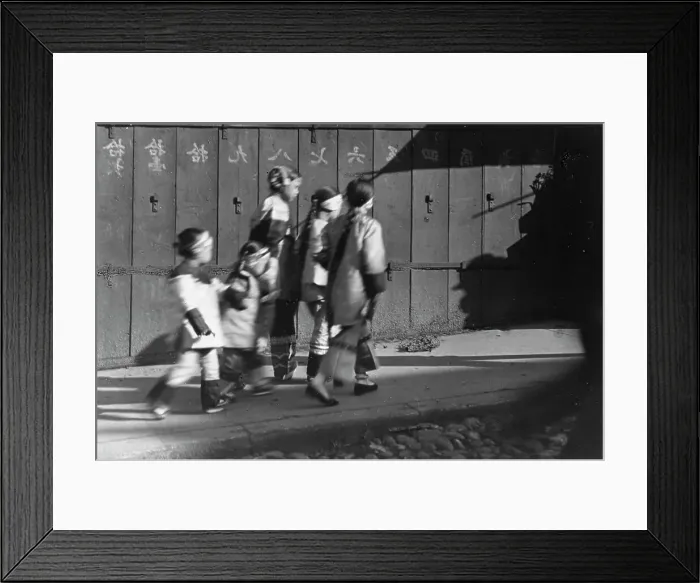 Framed Print : Five girls in holiday finery, Chinatown, San Francisco, between 1896 and 1906. Creator: Arnold Genthe Framed Print : Five girls in holiday finery, Chinatown, San Francisco, between 1896 and 1906. Creator: Arnold Genthe
