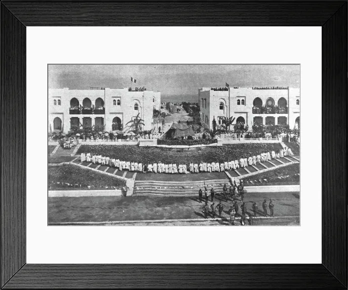 Framed Print : Le quatorze juillet a Rabat - Remise de decorations par le general Lyautey, 1916. Creator: Unknown Framed Print : Le quatorze juillet a Rabat - Remise de decorations par le general Lyautey, 1916. Creator: Unknown