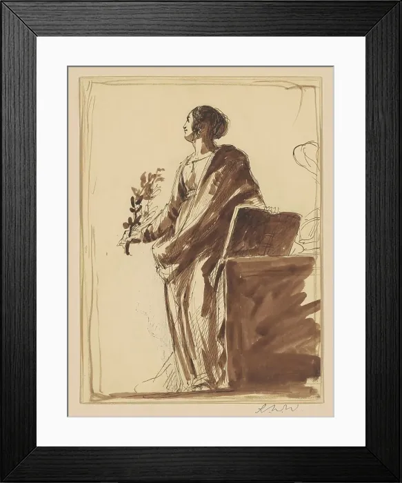 Framed Print : Study for War and Peace, c. 1836. Creator: Robert Walter Weir. Study for War and Peace, c. 1836. Creator: Robert Walter Weir