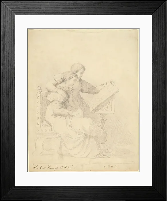 Framed Print : Tis but Fancy's Sketch, 1850s. Creator: Robert Walter Weir Framed Print : Tis but Fancy's Sketch, 1850s. Creator: Robert Walter Weir