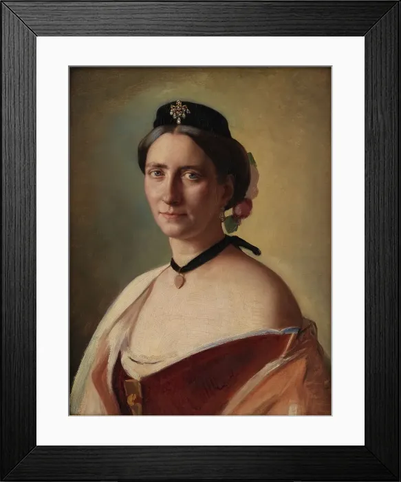 Framed Print : The Artist's Wife, Alma Bloch, née Trepka, 1868. Creator: Carl Bloch Framed Print : The Artist's Wife, Alma Bloch, née Trepka, 1868. Creator: Carl Bloch