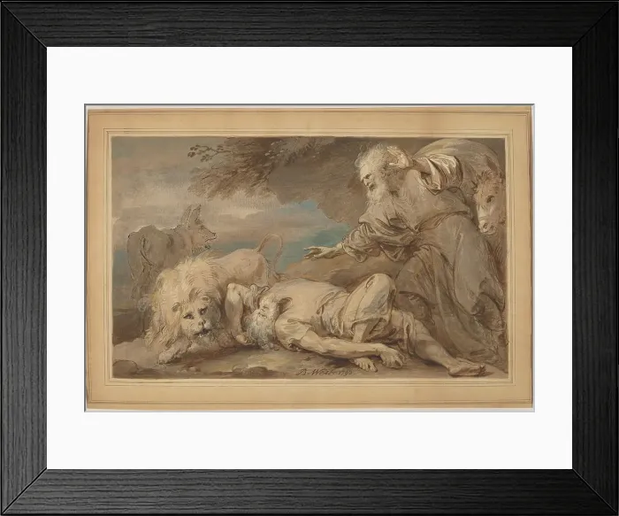 Framed Print : The Disobedient Prophet, 1793. Creator: Benjamin West Framed Print : The Disobedient Prophet, 1793. Creator: Benjamin West