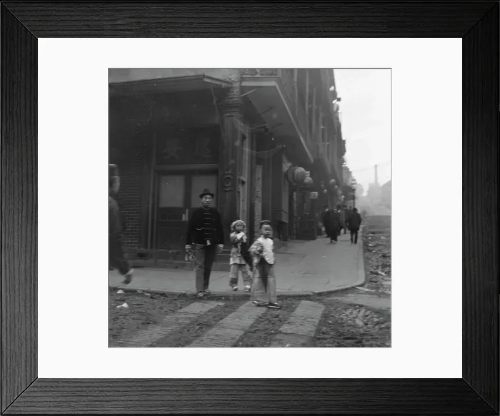 Framed Print : Gambling hall, Jackson Street corner, Chinatown, San Francisco, between 1896 and 1906. Creator: Arnold Genthe Framed Print : Gambling hall, Jackson Street corner, Chinatown, San Francisco, between 1896 and 1906. Creator: Arnold Genthe