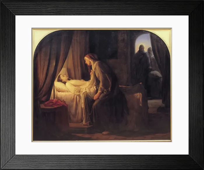 Framed Print : The Daughter of Jairus, 1863. Creator: Carl Bloch Framed Print : The Daughter of Jairus, 1863. Creator: Carl Bloch