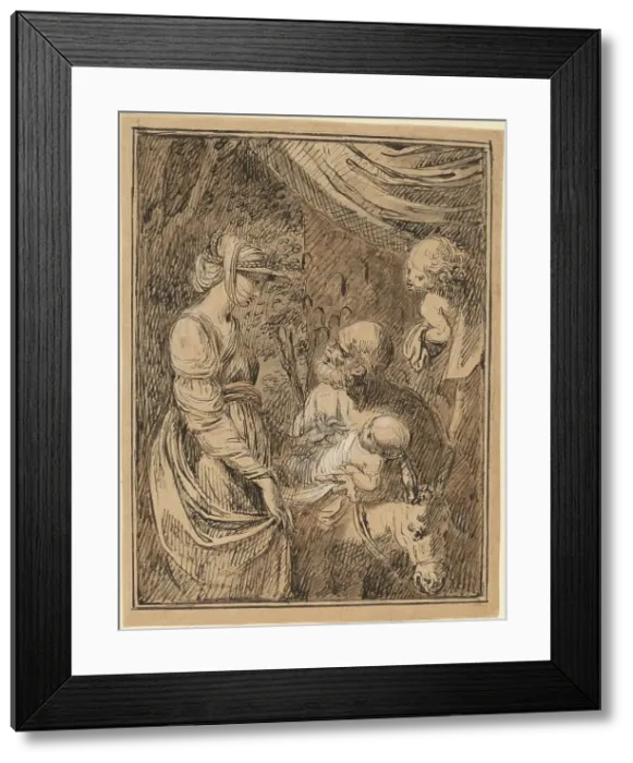 Framed Print : The Flight into Egypt, c. 1800. Creator: Benjamin West Framed Print : The Flight into Egypt, c. 1800. Creator: Benjamin West