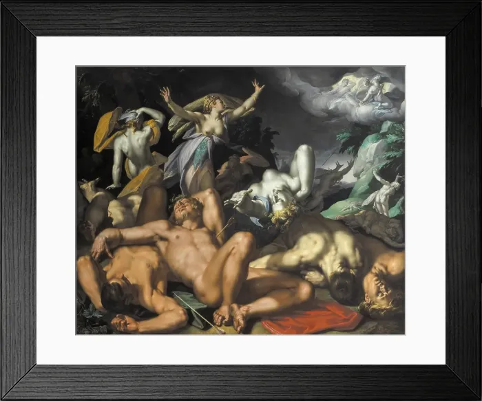Framed Print : Apollo and Diana Punishing Niobe by Killing her Children, 1591. Creator: Abraham Bloemaert Framed Print : Apollo and Diana Punishing Niobe by Killing her Children, 1591. Creator: Abraham Bloemaert