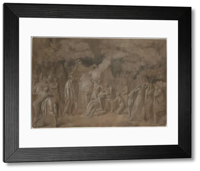Framed Print : Death of Iphigenia (?), possibly c. 1758 / 1759. Creator: Benjamin West Framed Print : Death of Iphigenia (?), possibly c. 1758 / 1759. Creator: Benjamin West