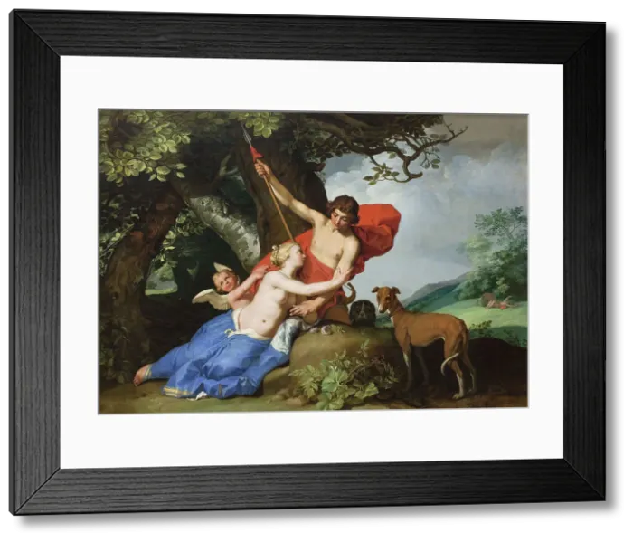 Framed Print : Venus and Adonis, 1632. Creator: Abraham Bloemaert Framed Print : Venus and Adonis, 1632. Creator: Abraham Bloemaert