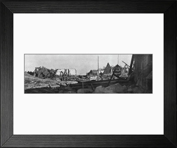 Framed Print : La Bataille de la Somme; Dans les ruines de Biaches, 1916. Creator: Unknown Framed Print : La Bataille de la Somme; Dans les ruines de Biaches, 1916. Creator: Unknown