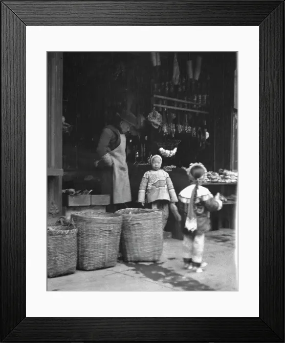 Framed Print : The grocery store, Chinatown, San Francisco, between 1896 and 1906. Creator: Arnold Genthe Framed Print : The grocery store, Chinatown, San Francisco, between 1896 and 1906. Creator: Arnold Genthe