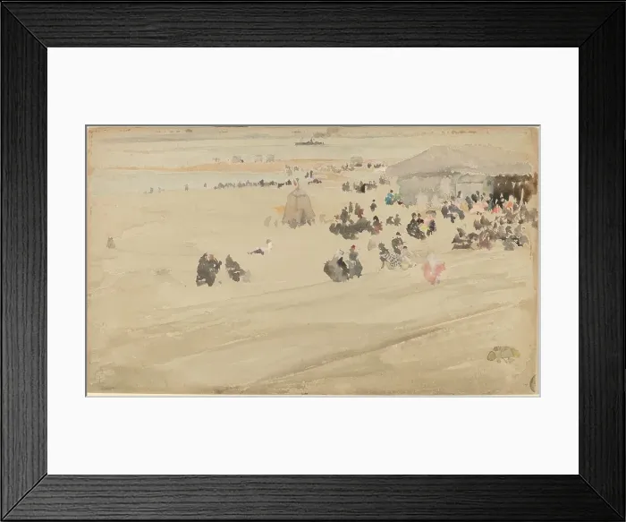 Framed Print : Beach Scene, probably 1885. Creator: James Abbott McNeill Whistler Framed Print : Beach Scene, probably 1885. Creator: James Abbott McNeill Whistler