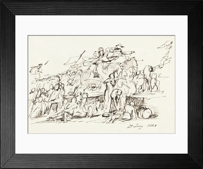 Framed Print : Battle Scene, 1840. Creator: David Wilkie Framed Print : Battle Scene, 1840. Creator: David Wilkie