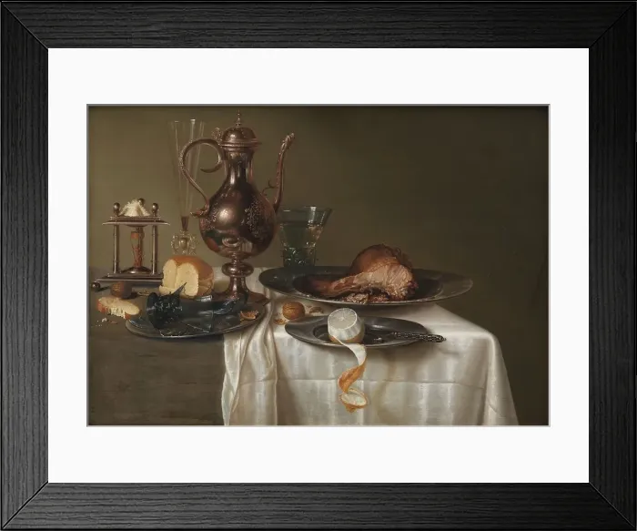 Framed Print : Still Life. Breakfast Piece, 1642. Creator: Maerten Boelema de Stomme Framed Print : Still Life. Breakfast Piece, 1642. Creator: Maerten Boelema de Stomme