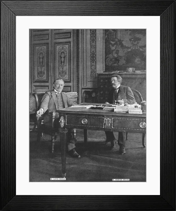 Framed Print : Les deux Grands Collaborateurs; M Lloyd George et M Aristide Briand, 1916. Creator: Jean Clair-Guyot Framed Print : Les deux Grands Collaborateurs; M Lloyd George et M Aristide Briand, 1916. Creator: Jean Clair-Guyot