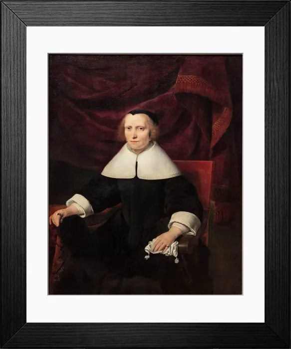 Framed Print : Portrait of a Woman, 1656. Creator: Ferdinand Bol Framed Print : Portrait of a Woman, 1656. Creator: Ferdinand Bol