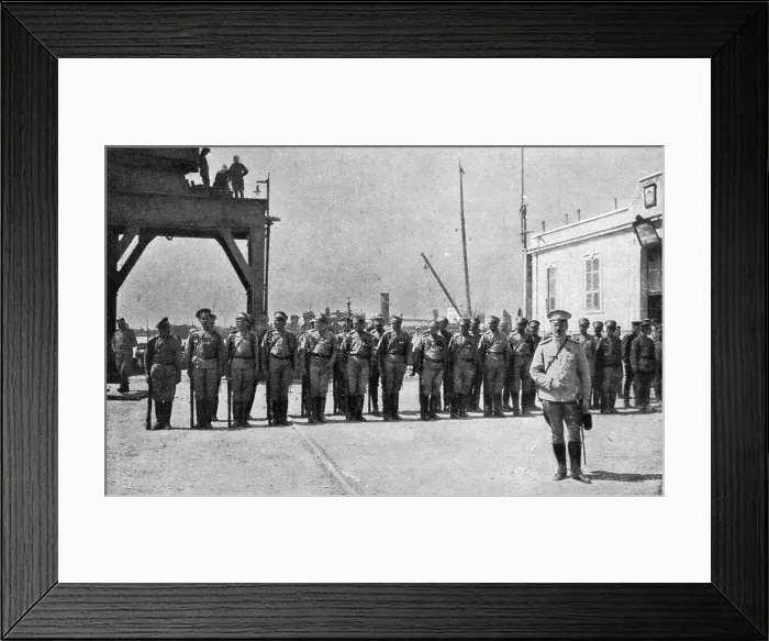 Framed Print : Les allies a Salonique; L'arrivee des Russes: le general russe Artamanof, 1916. Creator: Unknown Framed Print : Les allies a Salonique; L'arrivee des Russes: le general russe Artamanof, 1916. Creator: Unknown