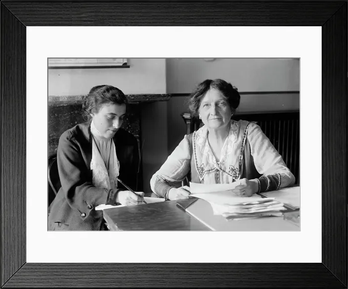 Framed Print : Mrs. Martha Nelson Mccam at Desk, 1918. Creator: Harris & Ewing. Mrs. Martha Nelson Mccam at Desk, 1918. Creator: Harris & Ewing Framed Print : Mrs. Martha Nelson Mccam at Desk, 1918. Creator: Harris & Ewing. Mrs. Martha Nelson Mccam at Desk, 1918. Creator: Harris & Ewing