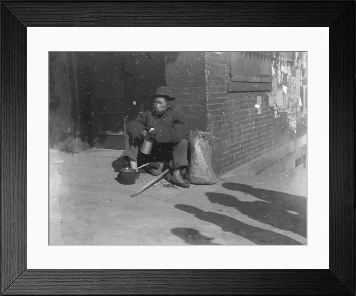 Framed Print : The paper gatherer, Chinatown, San Francisco, between 1896 and 1906. Creator: Arnold Genthe Framed Print : The paper gatherer, Chinatown, San Francisco, between 1896 and 1906. Creator: Arnold Genthe