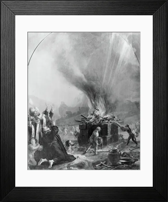 Framed Print : Elijah's Sacrifice, 1645. Creator: Bartholomeus Breenbergh Framed Print : Elijah's Sacrifice, 1645. Creator: Bartholomeus Breenbergh