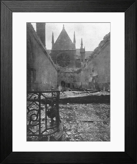 Framed Print : Les destructions de monuments a Reims; Premier etage de l'Hotel-Dieu de Reims, 1916. Creator: Unknown Framed Print : Les destructions de monuments a Reims; Premier etage de l'Hotel-Dieu de Reims, 1916. Creator: Unknown