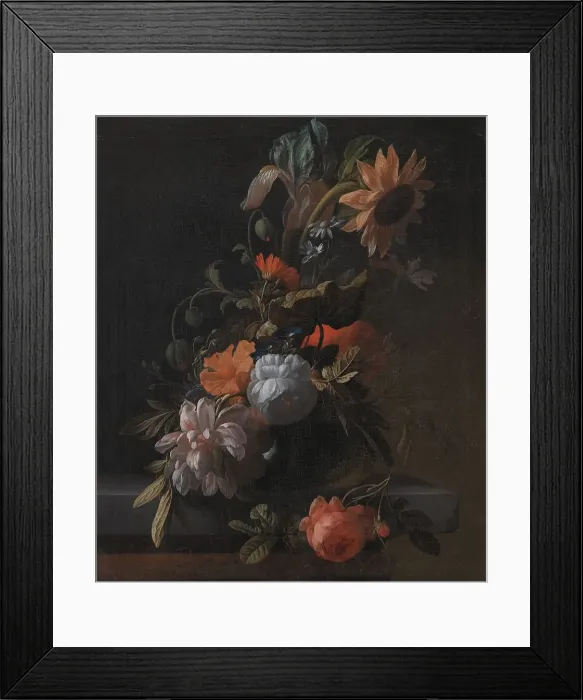 Framed Print : A Bowl of Flowers, 1672-1708. Creator: Elias Van Den Broeck Framed Print : A Bowl of Flowers, 1672-1708. Creator: Elias Van Den Broeck