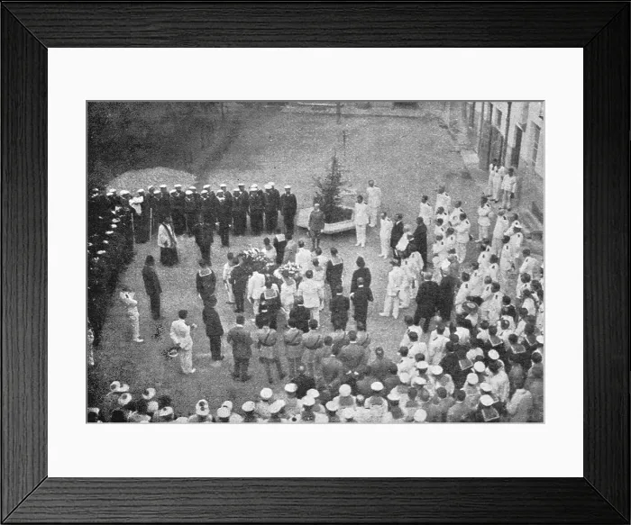 Framed Print : Aviateurs; Les funerailles de L'aviateur Francais Jean Roulier, 1916. Creator: Unknown Framed Print : Aviateurs; Les funerailles de L'aviateur Francais Jean Roulier, 1916. Creator: Unknown