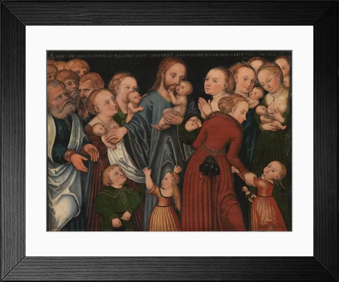 Framed Print : Christ Blessing the Children, 1537-1553. Creator: Lucas Cranach the Elder Framed Print : Christ Blessing the Children, 1537-1553. Creator: Lucas Cranach the Elder