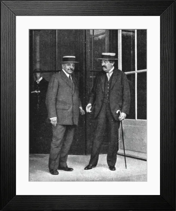 Framed Print : M Aristide Briand et M Alexandre Lahovary, ministre de Roumanie a Paris, 1916. Creator: Unknown Framed Print : M Aristide Briand et M Alexandre Lahovary, ministre de Roumanie a Paris, 1916. Creator: Unknown