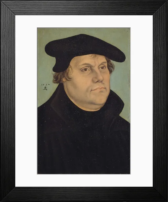 Framed Print : Portrait of Martin Luther, 1532. Creator: Lucas Cranach the Elder Framed Print : Portrait of Martin Luther, 1532. Creator: Lucas Cranach the Elder