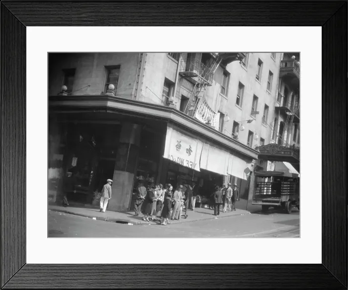 Framed Print : Street in Chinatown, San Francisco, between 1920 and 1930. Creator: Arnold Genthe Framed Print : Street in Chinatown, San Francisco, between 1920 and 1930. Creator: Arnold Genthe