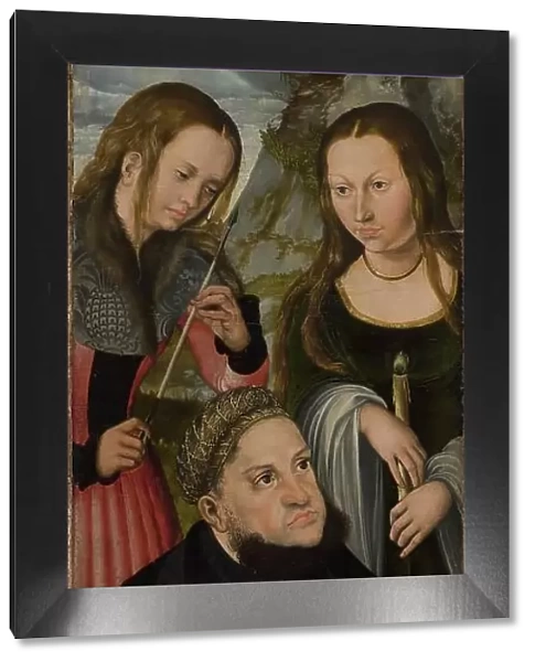 The Elector Frederic the Wise of Saxony with the Saints Ursula (L) and Genevieve (R), 1510-1512. Creator: Lucas Cranach the Elder