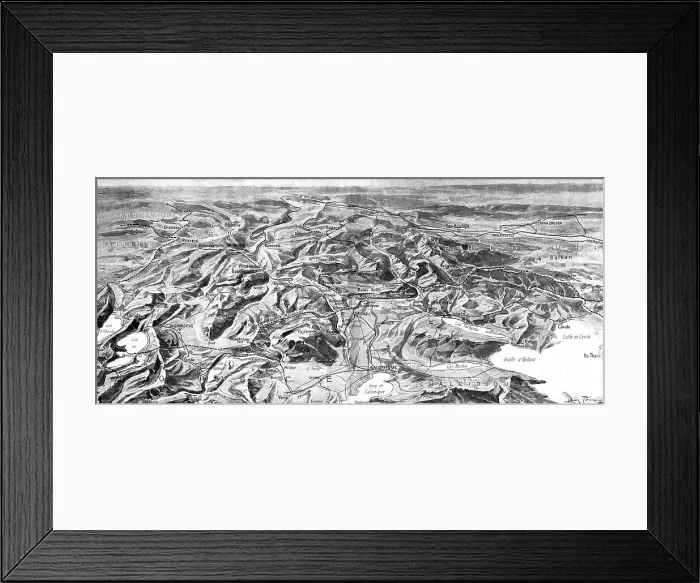 Framed Print : Panorama du theatre des operations des armees alliees, 1916. Creator: Unknown Framed Print : Panorama du theatre des operations des armees alliees, 1916. Creator: Unknown