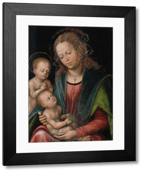 Framed Print : Virgin and Child Adored by the Infant St John, 1512-1514. Creator: Lucas Cranach the Elder Framed Print : Virgin and Child Adored by the Infant St John, 1512-1514. Creator: Lucas Cranach the Elder