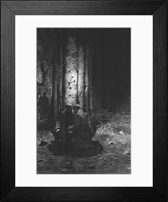 Framed Print : La confession du soldat au soldat, 1916. Creator: J Simont Framed Print : La confession du soldat au soldat, 1916. Creator: J Simont