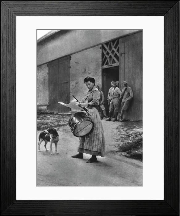 Framed Print : La garde champetre; Derriere le front de la Somme, a Hangest-en-Santerre, 1916. Creator: Unknown Framed Print : La garde champetre; Derriere le front de la Somme, a Hangest-en-Santerre, 1916. Creator: Unknown