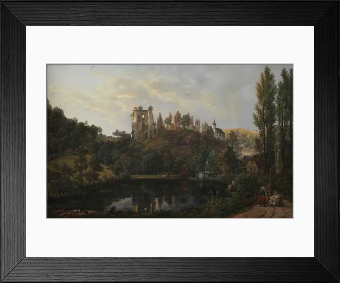 Framed Print : The Castle Ruin at Tharandt, 1819. Creator: Johan Christian Dahl Framed Print : The Castle Ruin at Tharandt, 1819. Creator: Johan Christian Dahl