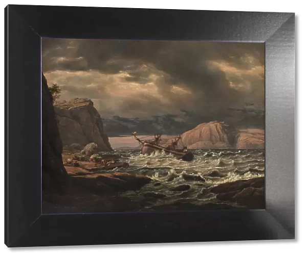 A Shipwreck on the Coast of Norway;A Shipwreck on the Coast Near Bergen, 1831-1832. Creator: Johan Christian Dahl