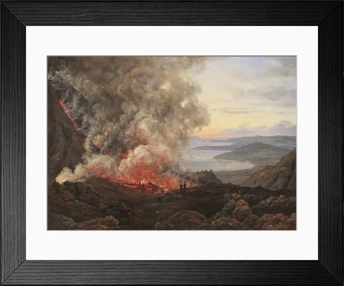Framed Print : Eruption of the Volcano Vesuvius, 1821. Creator: Johan Christian Dahl Framed Print : Eruption of the Volcano Vesuvius, 1821. Creator: Johan Christian Dahl