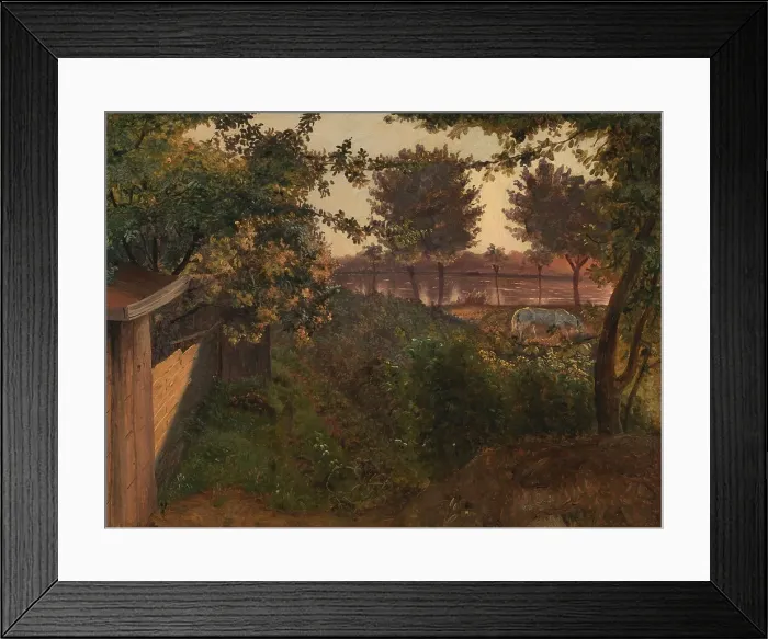 Framed Print : Evening on a Rocky Shore. View from Monte Sant'Angelo, 1824. Creator: Johan Christian Dahl Framed Print : Evening on a Rocky Shore. View from Monte Sant'Angelo, 1824. Creator: Johan Christian Dahl