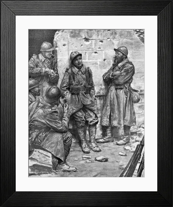 Framed Print : Bleuet et Briscards; L'illustration Samedi 9 Septembre 1916, 1916. Creator: J Simont Framed Print : Bleuet et Briscards; L'illustration Samedi 9 Septembre 1916, 1916. Creator: J Simont
