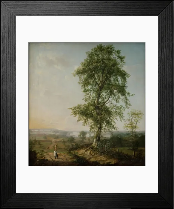 Framed Print : Landscape with a Big Tree, 1814. Creator: Johan Christian Dahl Framed Print : Landscape with a Big Tree, 1814. Creator: Johan Christian Dahl